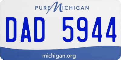 MI license plate DAD5944