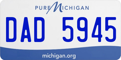 MI license plate DAD5945