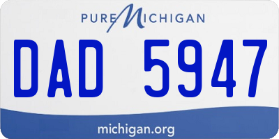MI license plate DAD5947