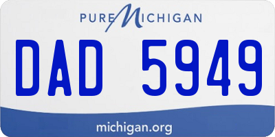 MI license plate DAD5949