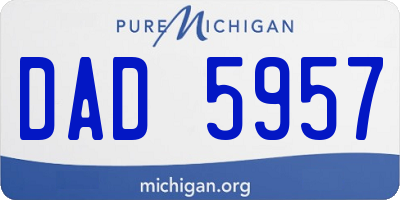MI license plate DAD5957