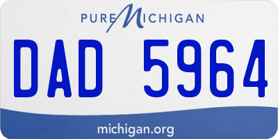 MI license plate DAD5964