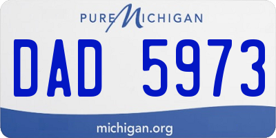MI license plate DAD5973