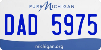MI license plate DAD5975