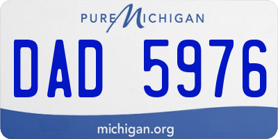 MI license plate DAD5976