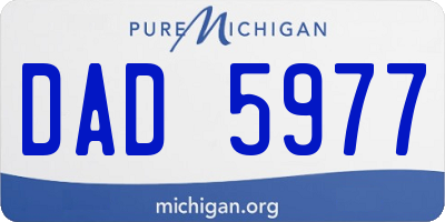 MI license plate DAD5977