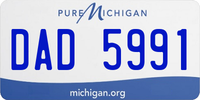 MI license plate DAD5991