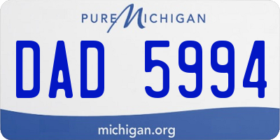 MI license plate DAD5994