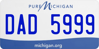 MI license plate DAD5999
