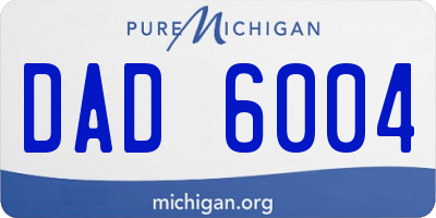 MI license plate DAD6004