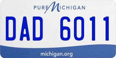 MI license plate DAD6011