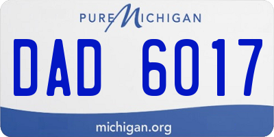 MI license plate DAD6017