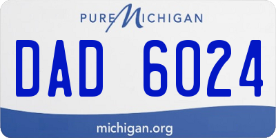 MI license plate DAD6024