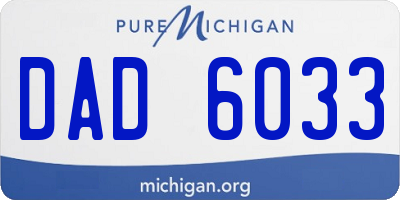 MI license plate DAD6033
