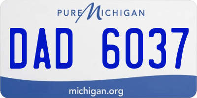 MI license plate DAD6037