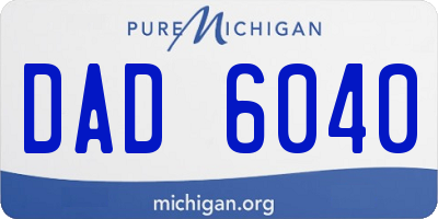 MI license plate DAD6040