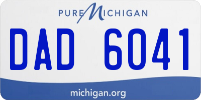 MI license plate DAD6041