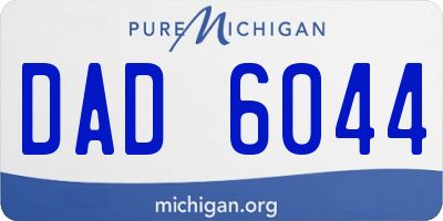 MI license plate DAD6044