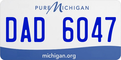 MI license plate DAD6047