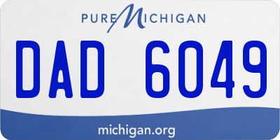 MI license plate DAD6049