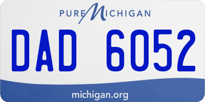 MI license plate DAD6052