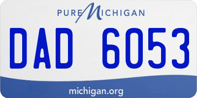 MI license plate DAD6053