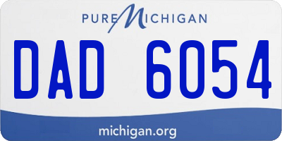 MI license plate DAD6054