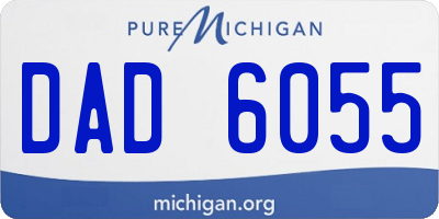 MI license plate DAD6055