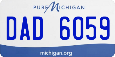 MI license plate DAD6059