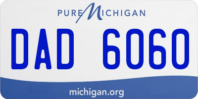 MI license plate DAD6060