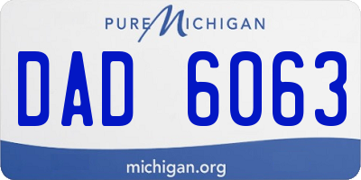 MI license plate DAD6063