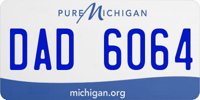 MI license plate DAD6064