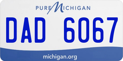 MI license plate DAD6067