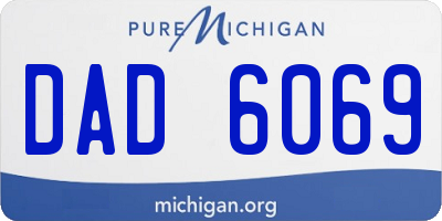 MI license plate DAD6069