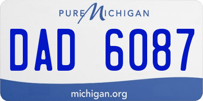 MI license plate DAD6087