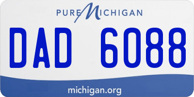 MI license plate DAD6088