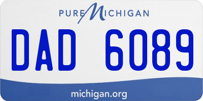 MI license plate DAD6089