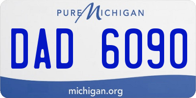 MI license plate DAD6090