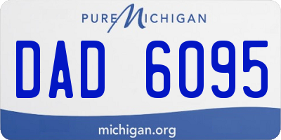 MI license plate DAD6095