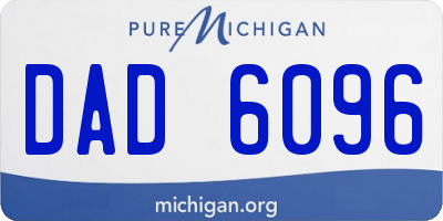 MI license plate DAD6096