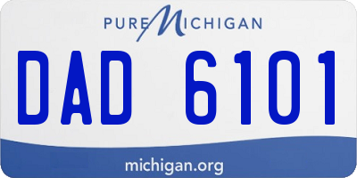 MI license plate DAD6101