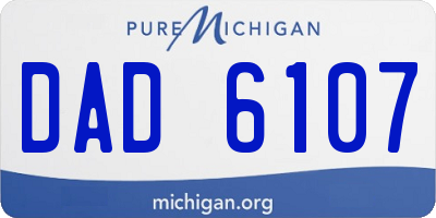 MI license plate DAD6107