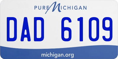 MI license plate DAD6109