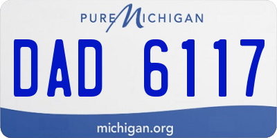 MI license plate DAD6117