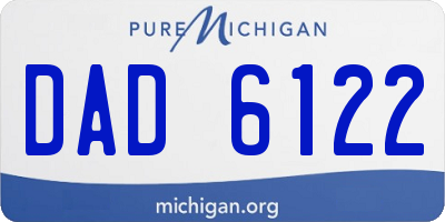 MI license plate DAD6122