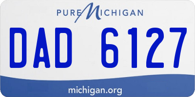 MI license plate DAD6127