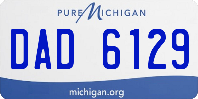 MI license plate DAD6129