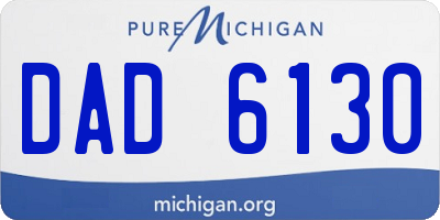 MI license plate DAD6130
