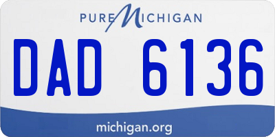 MI license plate DAD6136