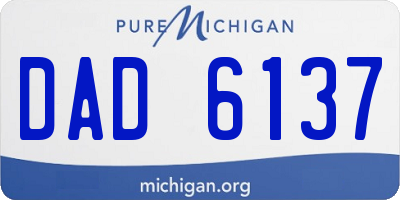 MI license plate DAD6137
